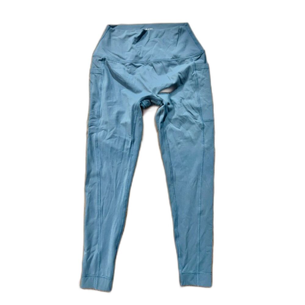 SET Active Airluxe Breathe High Rise Pocket Leggings Blue Medium NWOT